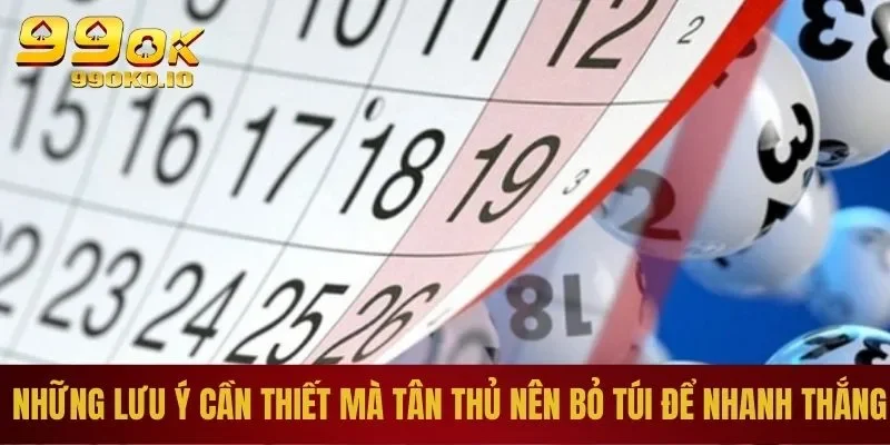 Lưu ý khi dùng dàn đề 60 số